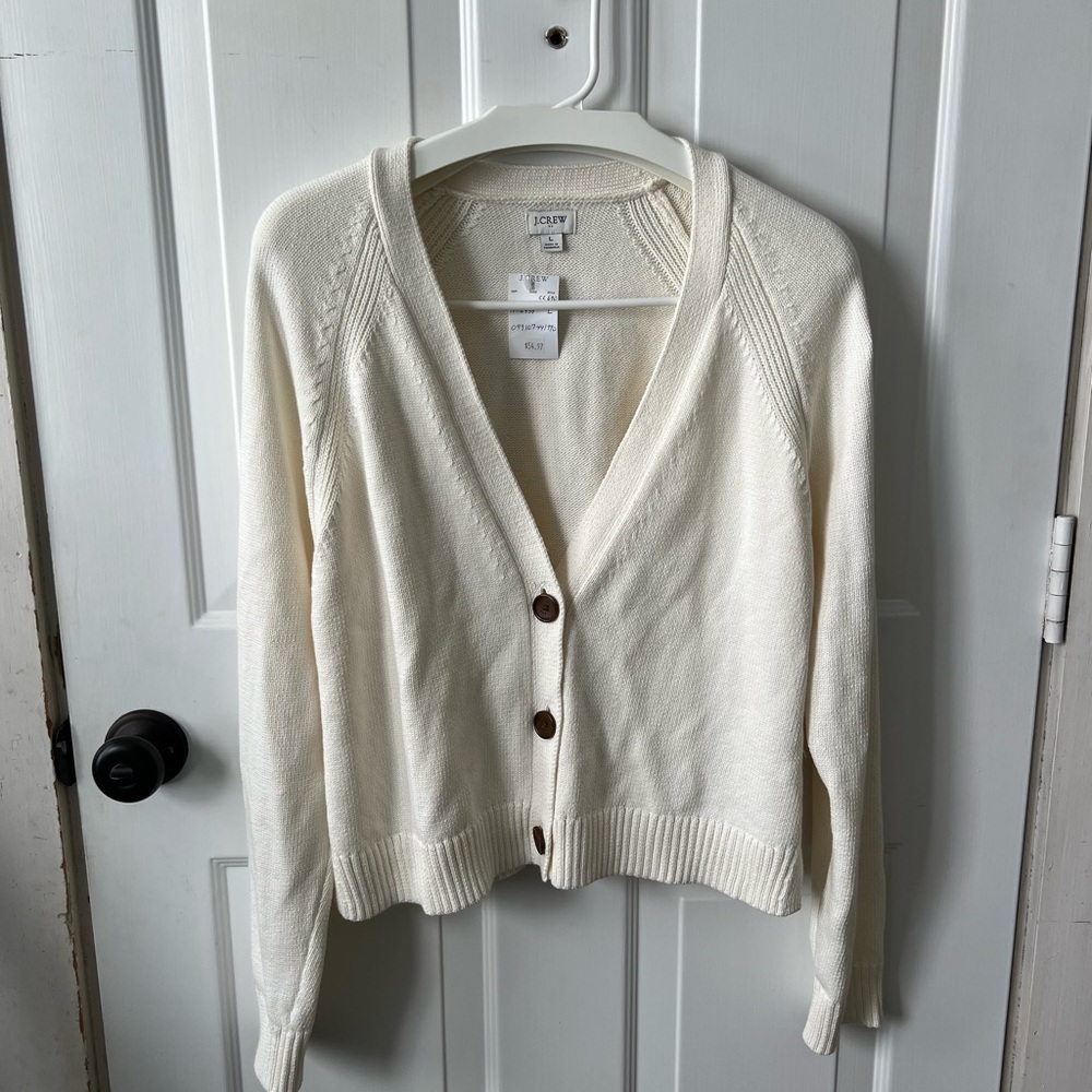 NWT Cozy Cream Button-Up Cardigan